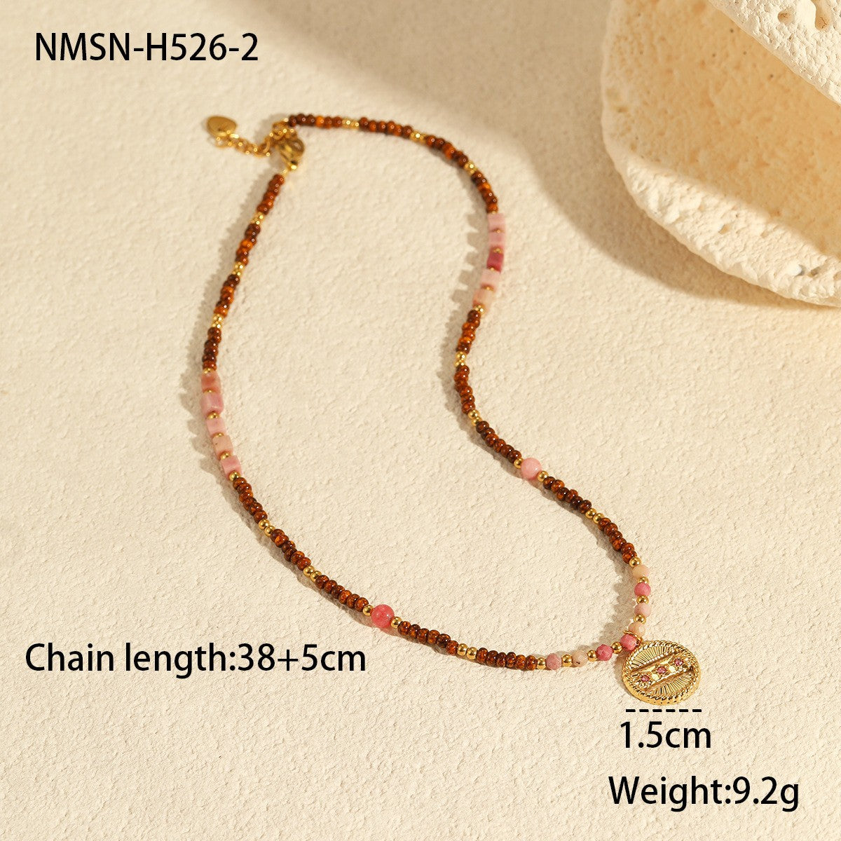 Women's Color Beads Stringed Starfish Suit Summer Necklaces