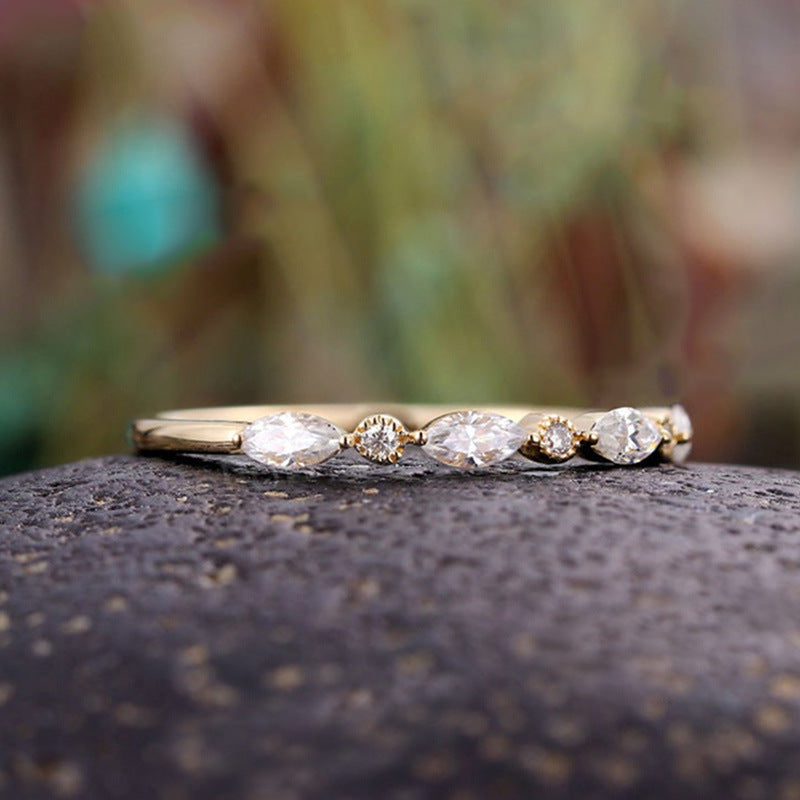 Women's Stackable For Design Trendy Cold Entry Lux Fashion Ring