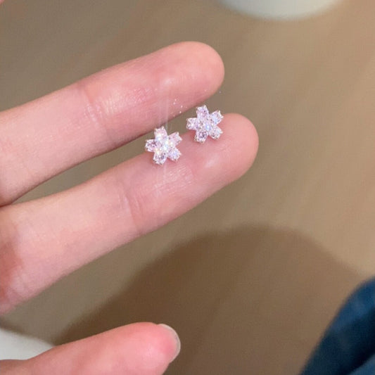 Little Flower Nut Female Temperament Light Luxury Sweet Earrings