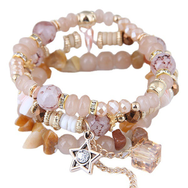 Classic Fashion Crystal Candy Beads Lady Bracelet