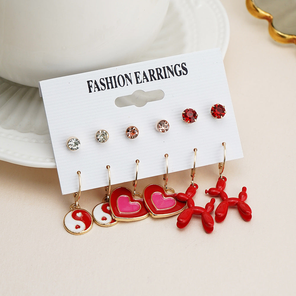 Acrylic Butterfly Cute Bear Ear Clip Earrings