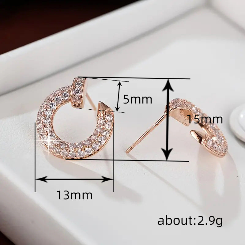 Shi Simple Nail Ear Temperament Small Personalized Stud Earrings