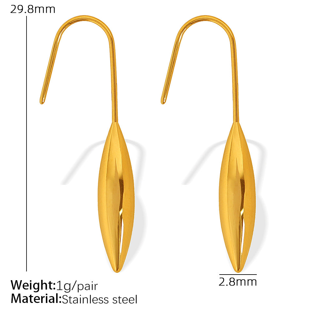 Unique Design Ear Hooks Drop-shaped Gourd Rings