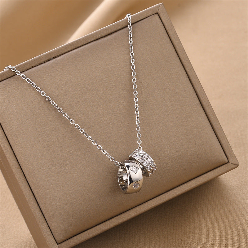 Steel Female Fashion No Fading Simple Round Necklaces