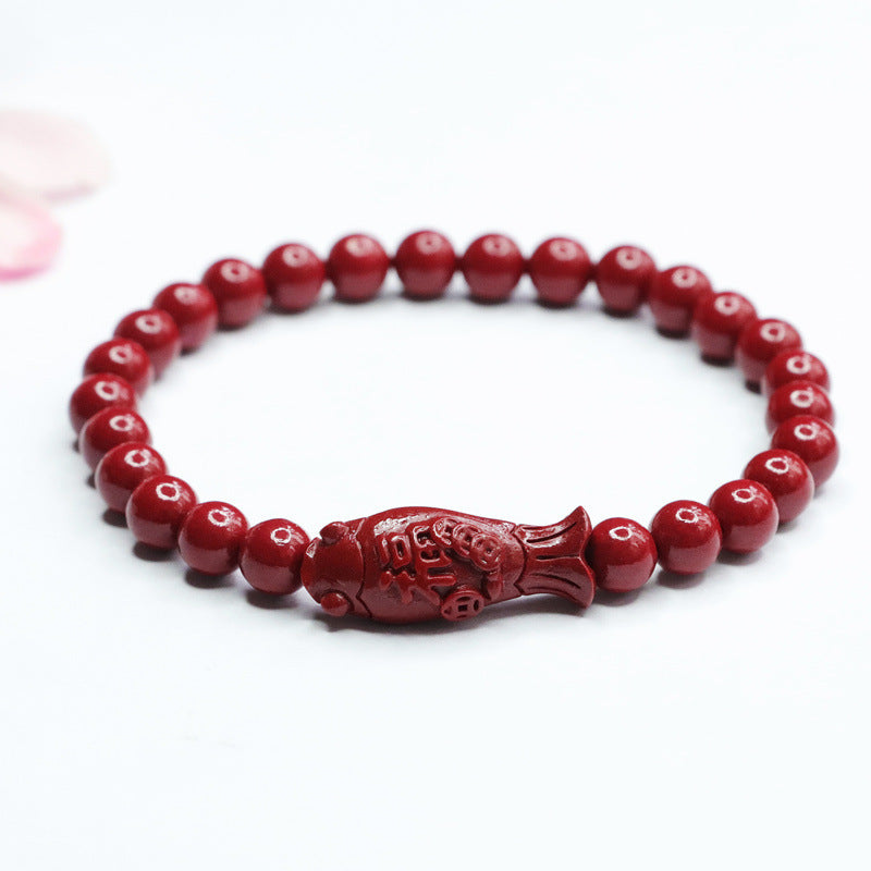 Cinnabar Purple Gold Sand Blessing Card Chalcedony Chinese Live Bracelets