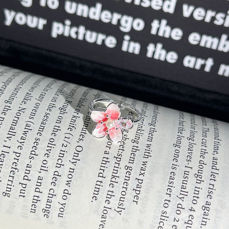Mori Sweet Dopamine Color Texture Open Female Cold Wind Exquisite Rings