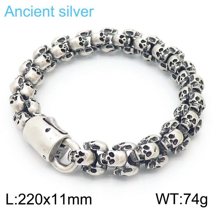 Men's Steel Skull Trendy Unique Stainless Ghost Bracelets