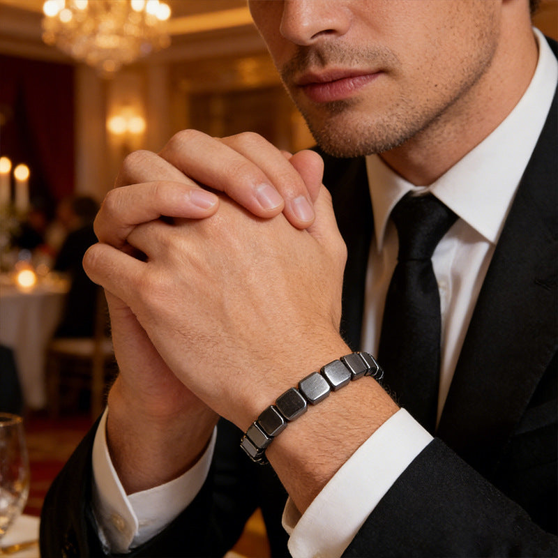 Haematite Stretch Fashion Commuter Business Gift Bracelets