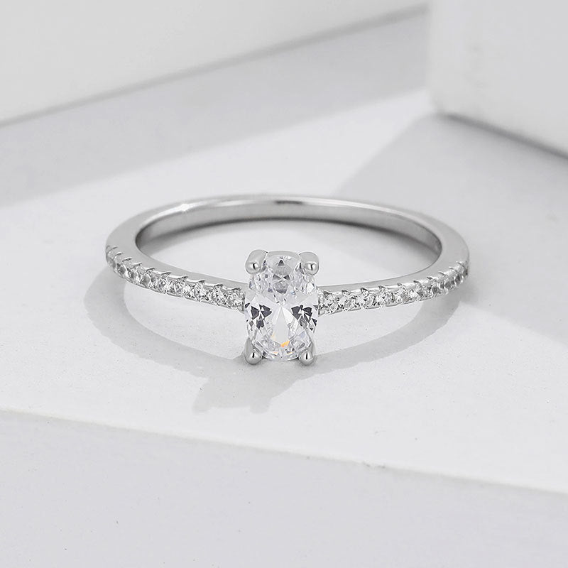 Women's Design Super Flash Zircon Big Diamond Cold Rings