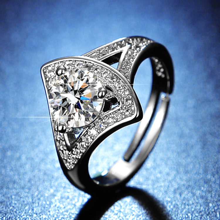 Women's Moissanite More Than Karat Imitation Diamond Rings