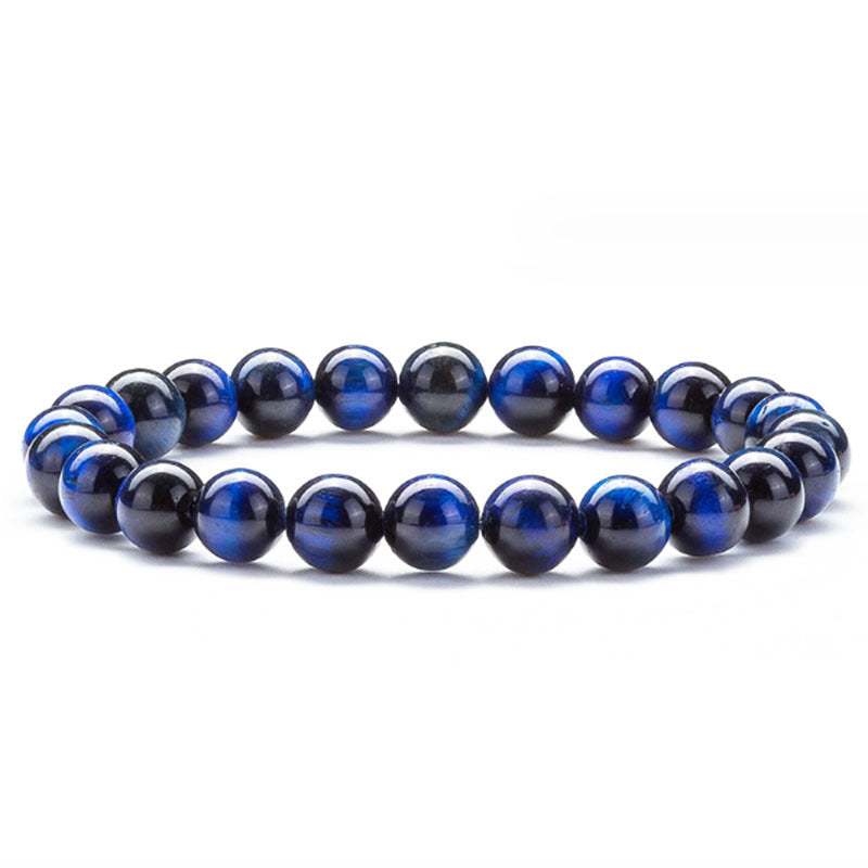 Natural Stone Elastic Tigereye White Turquoise Bracelet