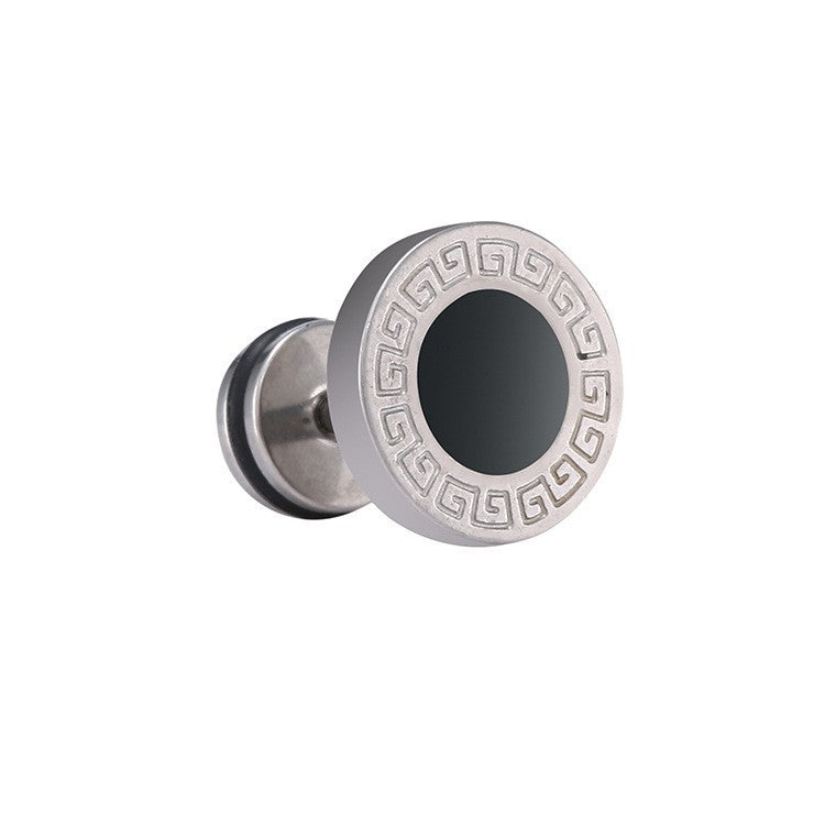 Popular Unisex Titanium Steel Dumbbell Simple Fashion Ear Buckle
