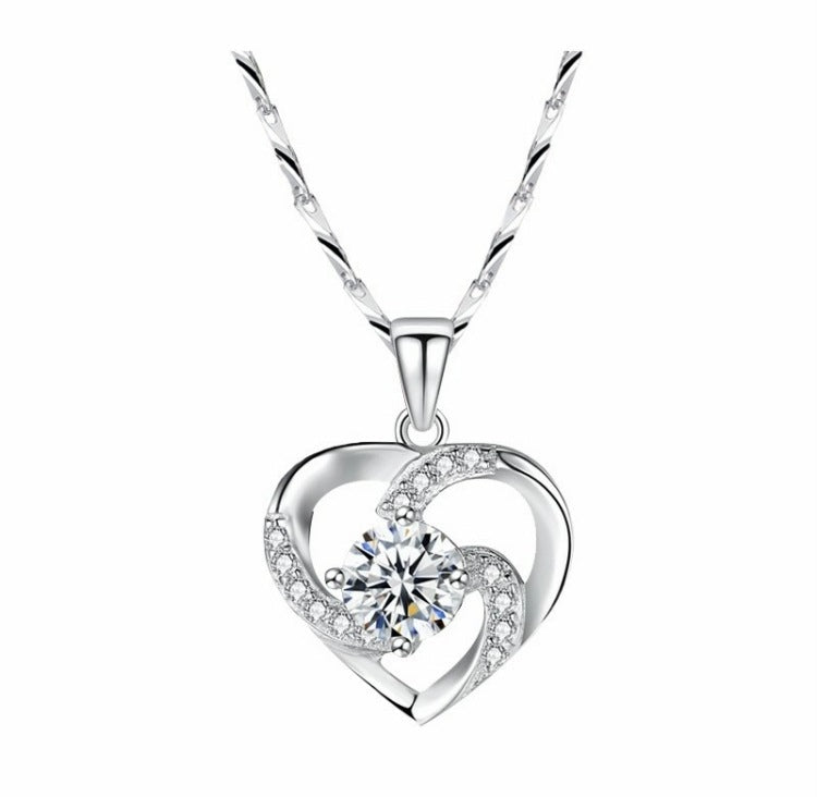 Imitation Moissanite Female Clavicle Chain Gift Necklaces