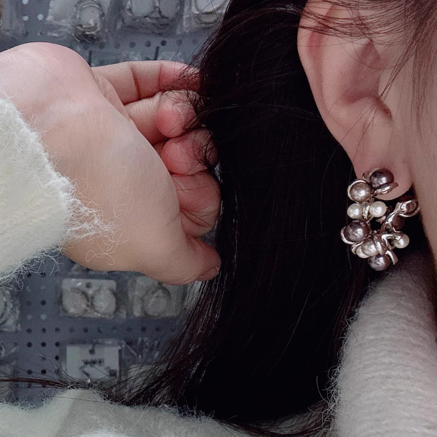 Women's Metal Twist Color Pearl Shaped For Unique Light Luxury Minority Rings