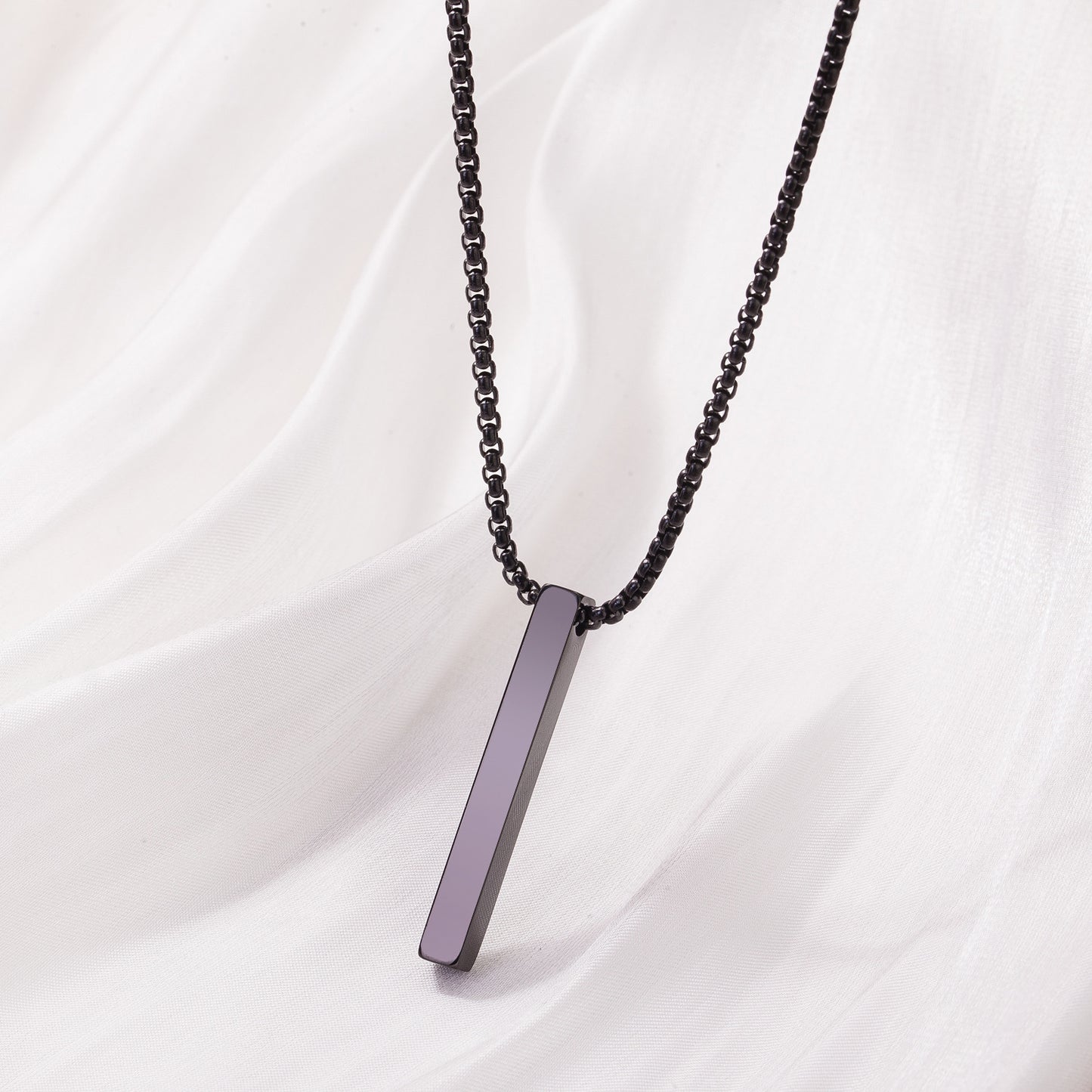 Men's Long Stainless Steel Sweater Chain Gold Plating Simple Geometric Necklaces