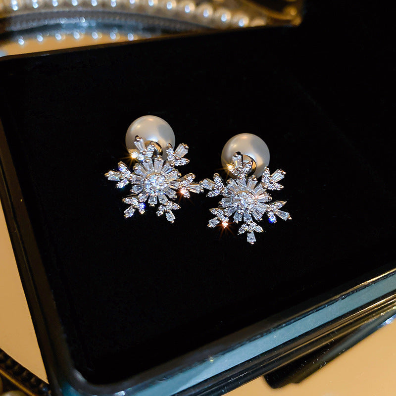 Zircon Butterfly Water Drop Ear Female Rings