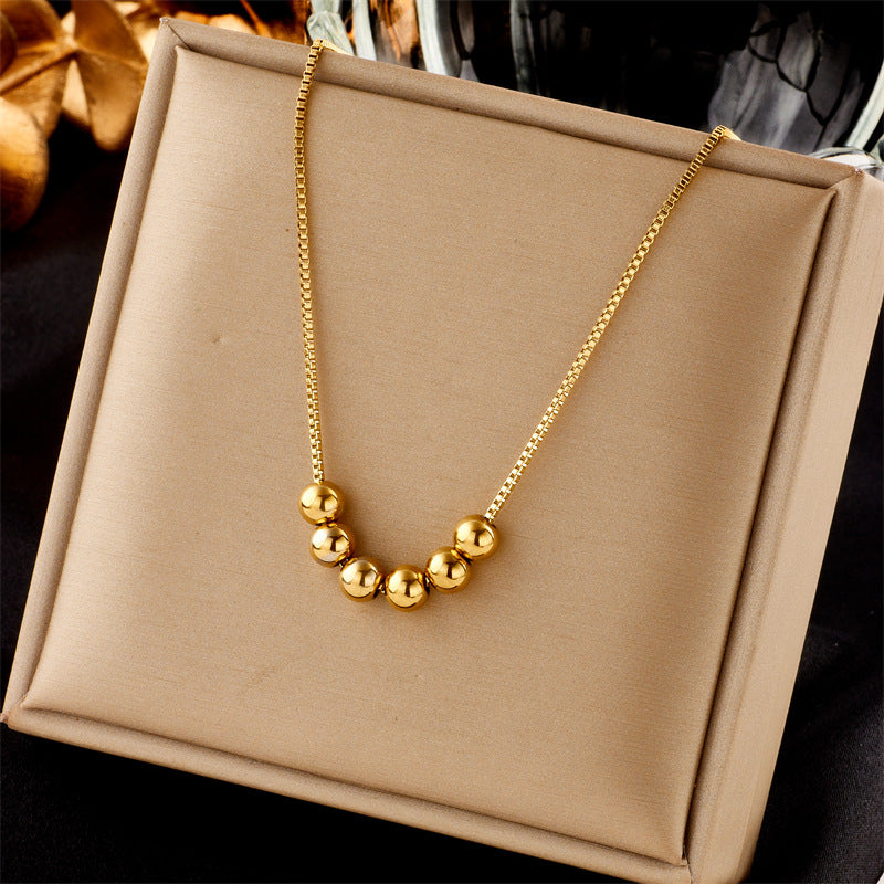 Fashion Simple Design Metallic Titanium Steel Ornaments Clavicle Necklaces