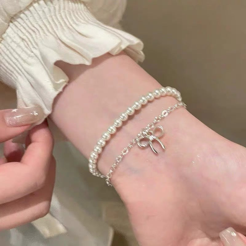 Women's Bow Twin Light Luxury Minority High-grade Exquisite Bracelets