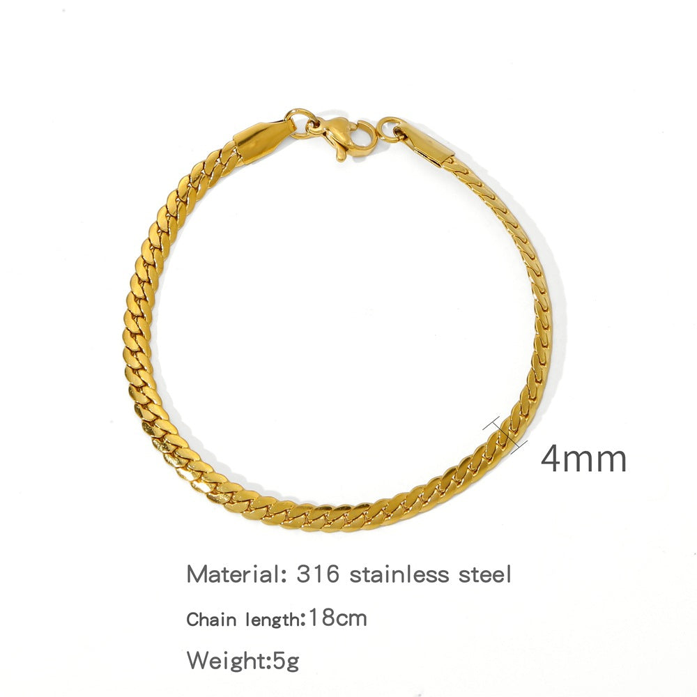 Steel Niche Encryption Glossy Light Luxury Unisex Fashion Bracelets
