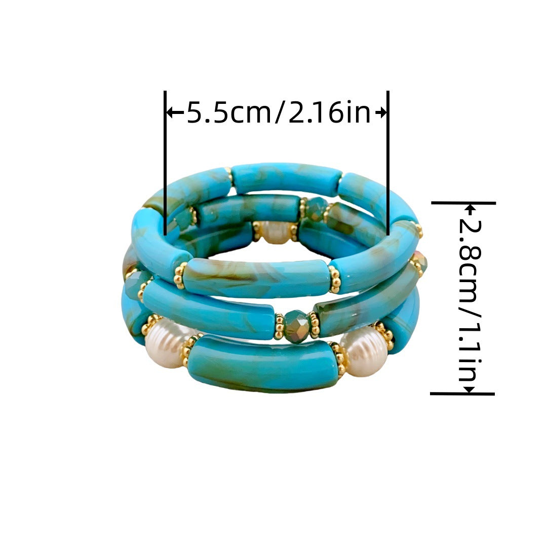 Fashion Simple Acrylic Beaded Ladies Elbow Bracelets