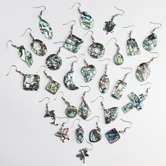 Natural Abalone Shell Ear Hook Eardrop Earrings