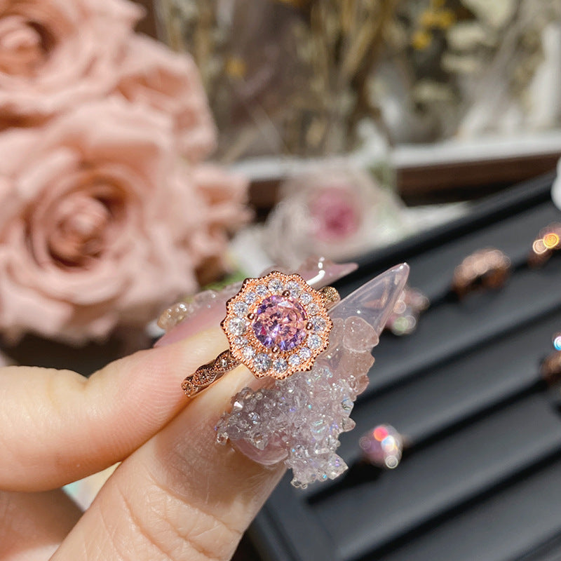Camellia French Entry Lux Meteor Row Diamond Female Rings
