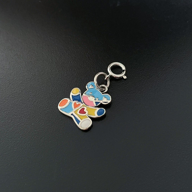 Women's Rainbow Bear For Niche Design Simple Clavicle Chain Sweater Necklace