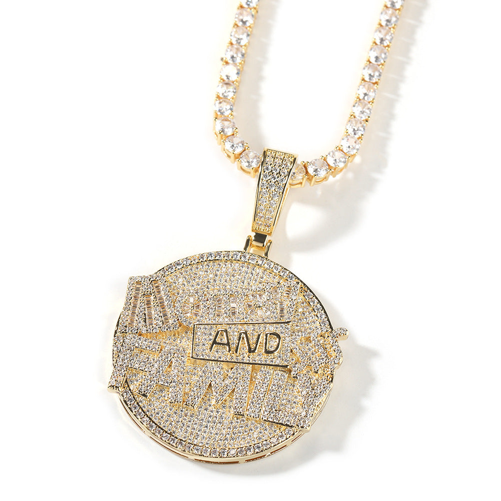 Men's Letter Fashion Trendy Cool Diamond Pendants