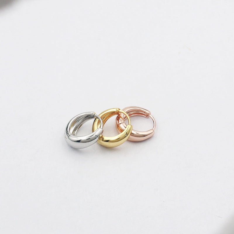 Gold Plain Simple Drop-shaped Clip Trendy Ear Buckle
