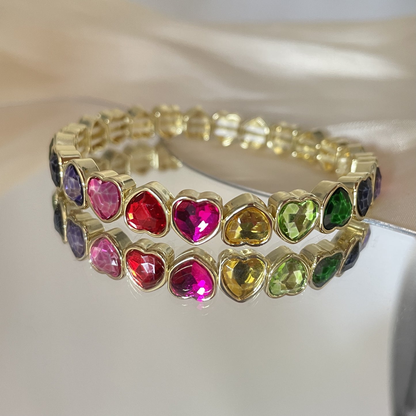 Color Fashion Geometry Pattern Square Heart Bracelets