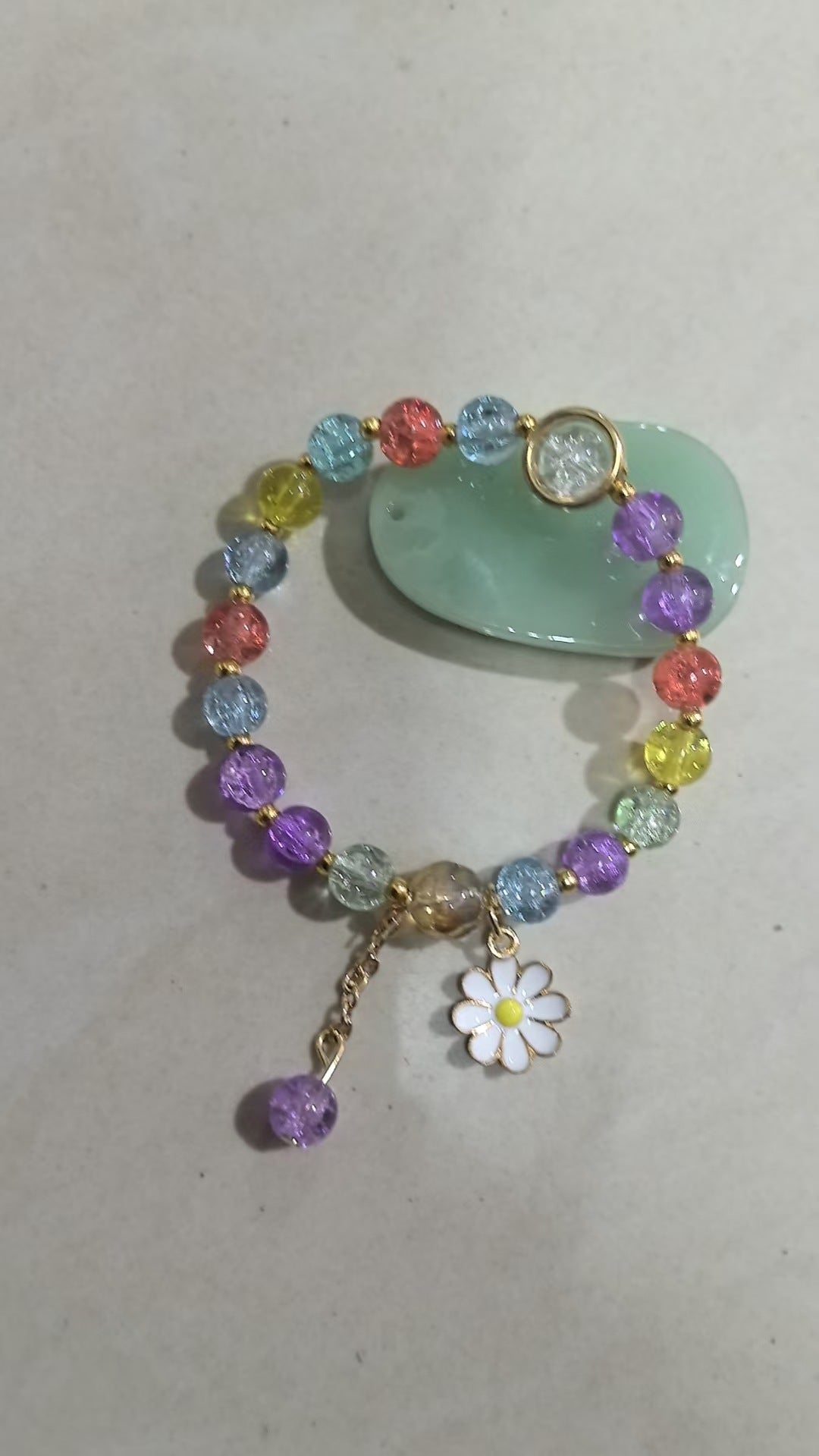 Cracked Cystal Crystal Female Pink Sunflower Sisters Girlfriends Little Bracelets