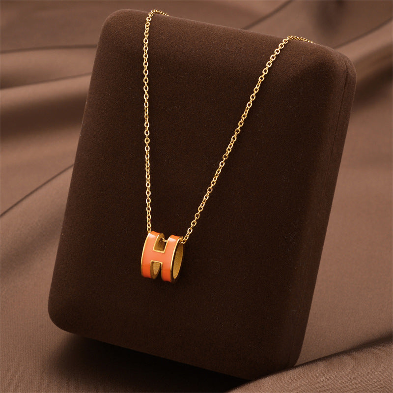 Titanium Steel Female Niche Simple Temperament Clavicle Pendants