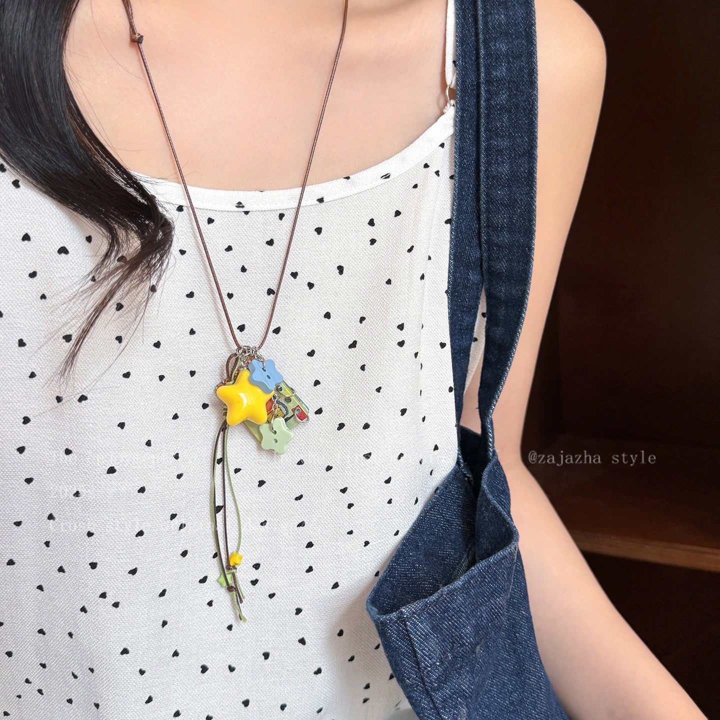 Long Halter Beach Dopamine Yellow Niche Seaside Clavicle Chain Pendants