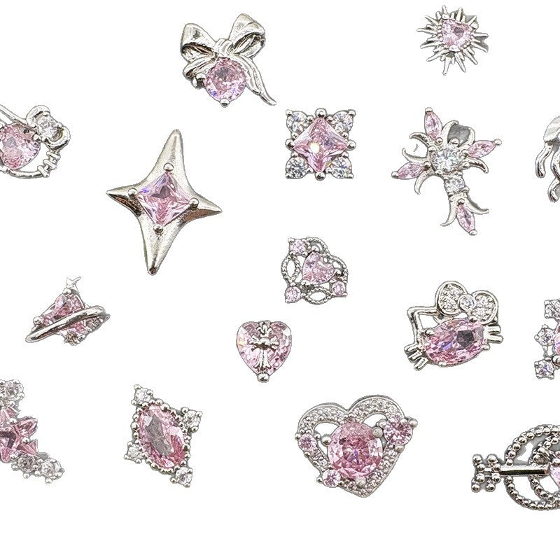 Ear Bone Collection Titanium Alloy Loving Heart Zircon Fantasy Stud Earrings