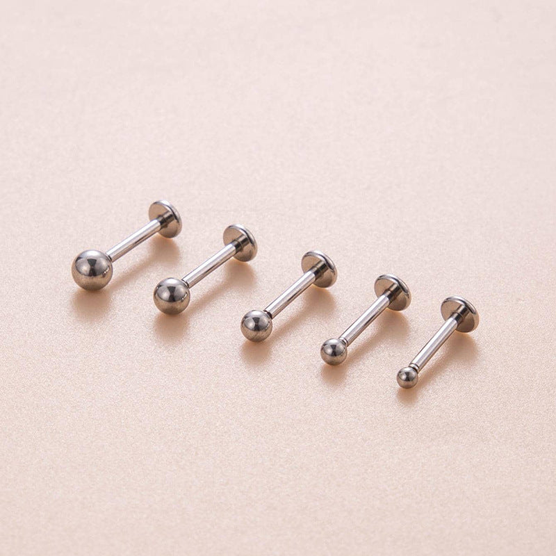 Stainless Steel Spherical Pin Rod Fashion Rings