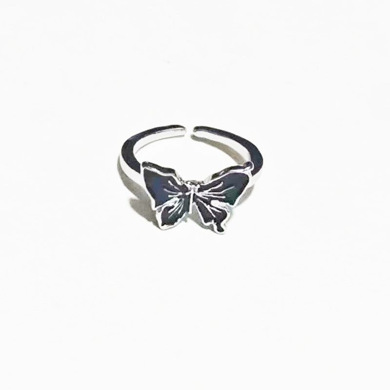 Open Design Pleated Cold Wind Dark Style Light Luxury High-grade Ring
