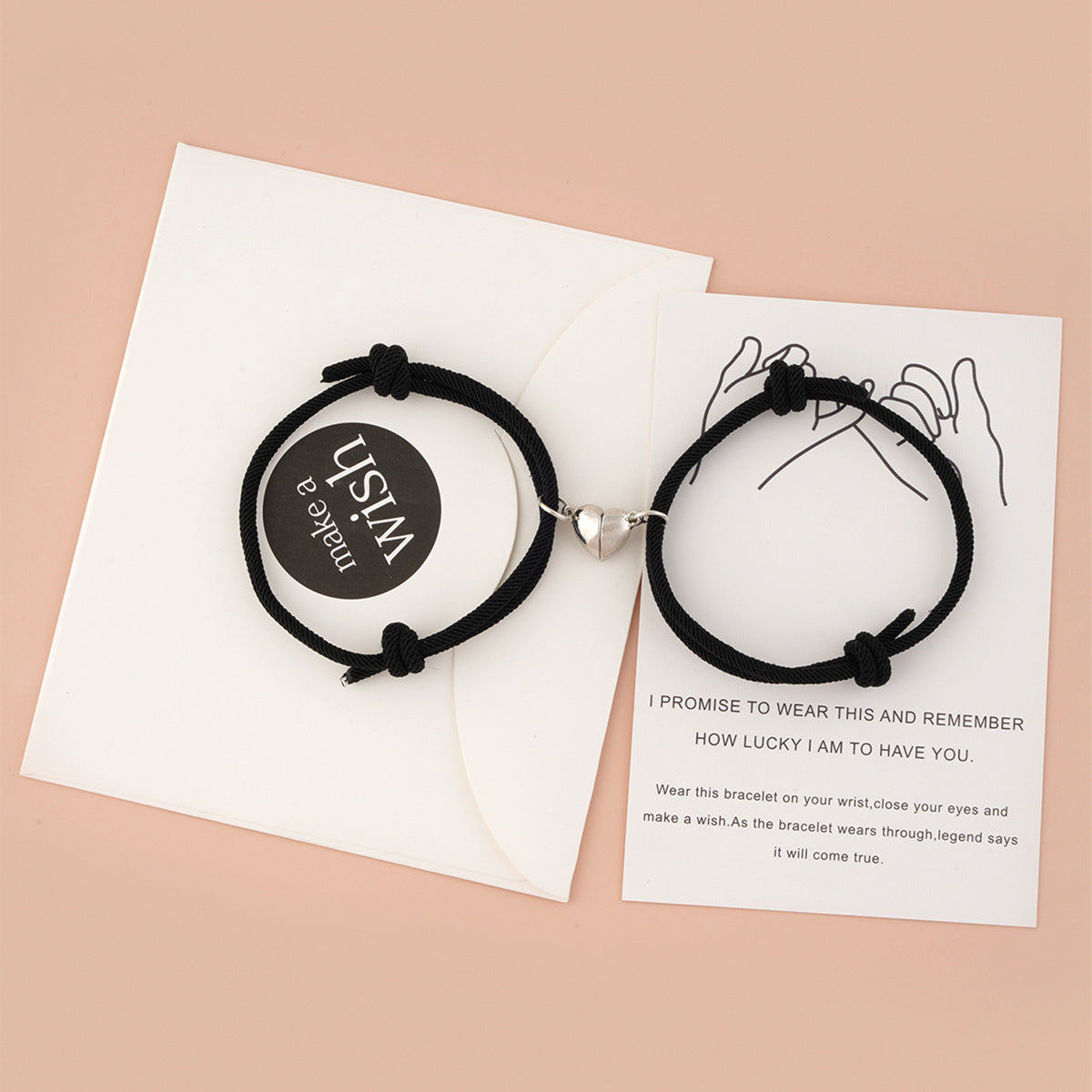 Women's & Men's Simple Alloy Love Magnet Suction Couple Bracelets