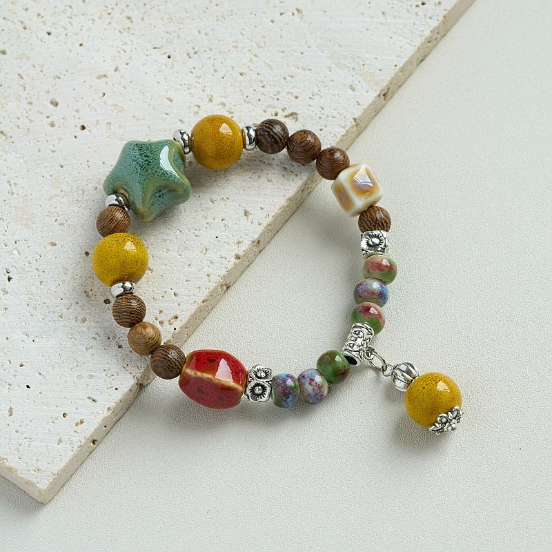 Ethnic Style Hand-woven Ceramic Couple Cute Bracelets