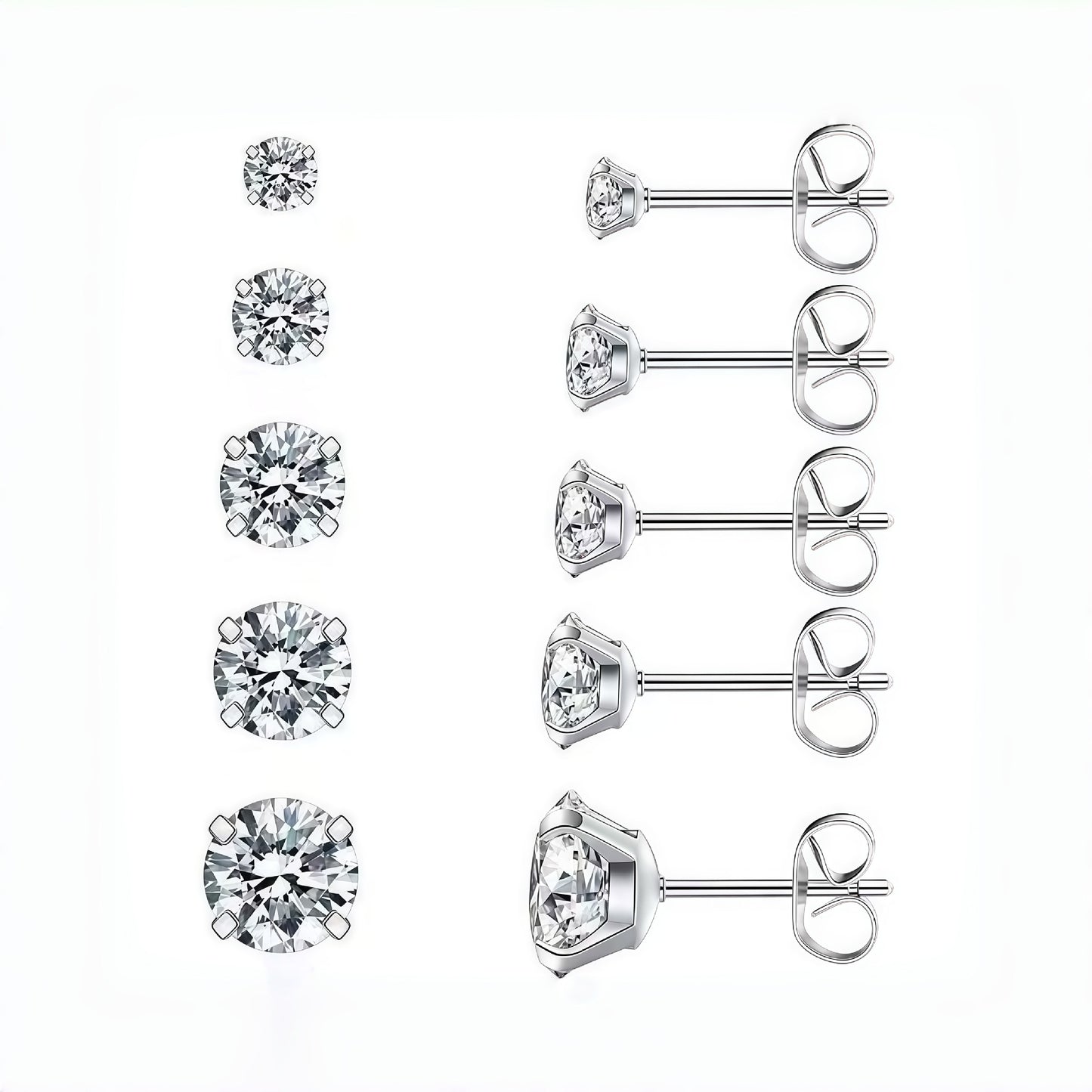 Needle Ear Empty Holder Claw Stainless Earrings