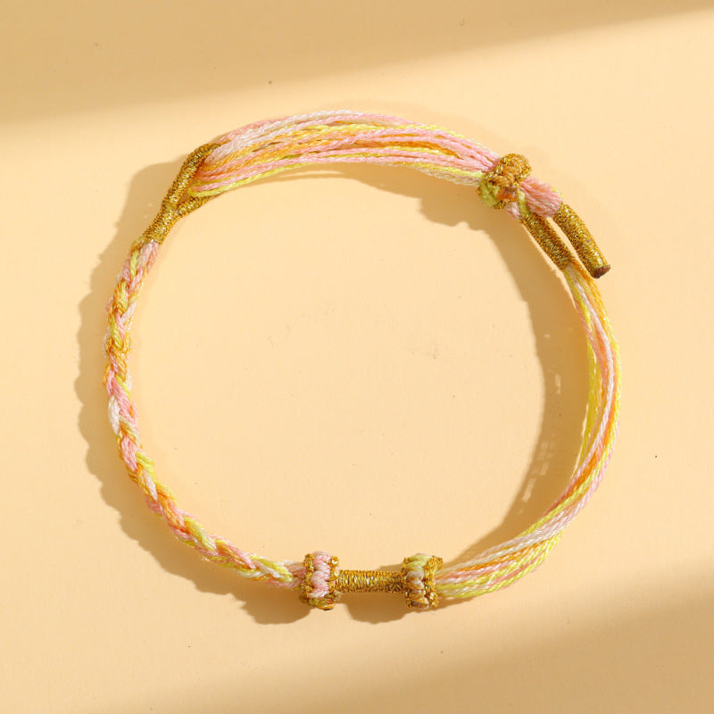 Children's Strap Hand-woven Colorful Braided Rope Tassel Adult Holiday Gift Batch Bracelets