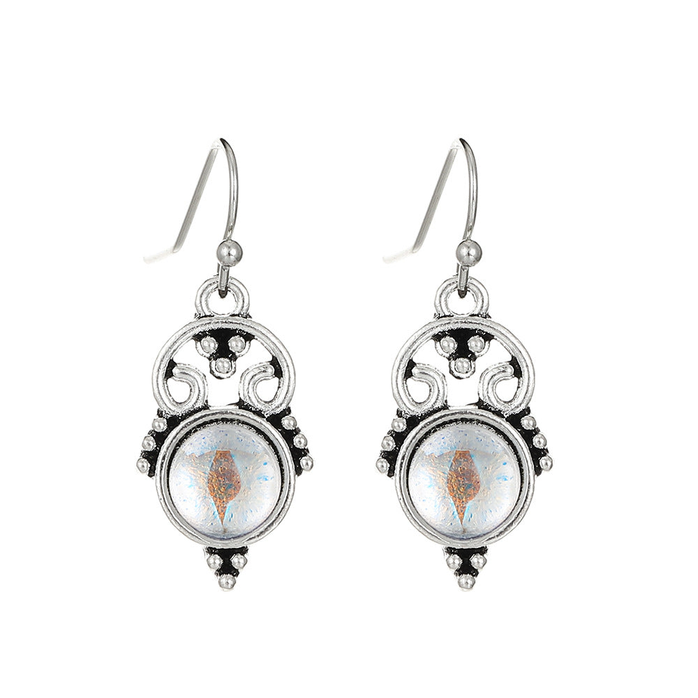 Water Drop Creative Topaz Colorful Gemstone Earrings