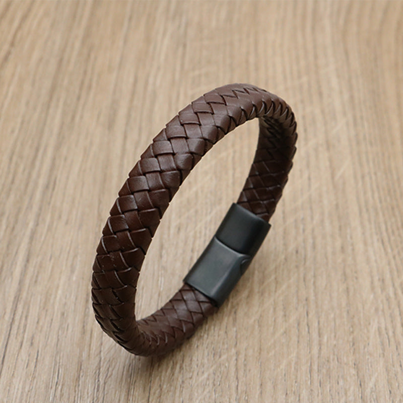 Women's & Men's Buckle Stainless Steel Woven Magnetic Snap Bracelets