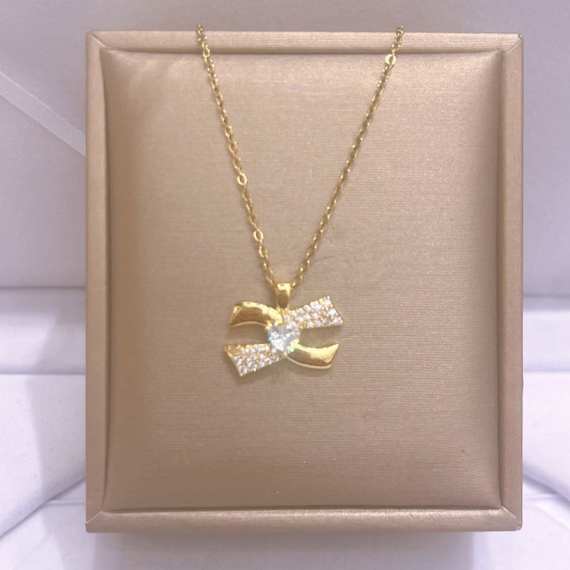 Women's Titanium Steel For Light Luxury Minority Design Necklace