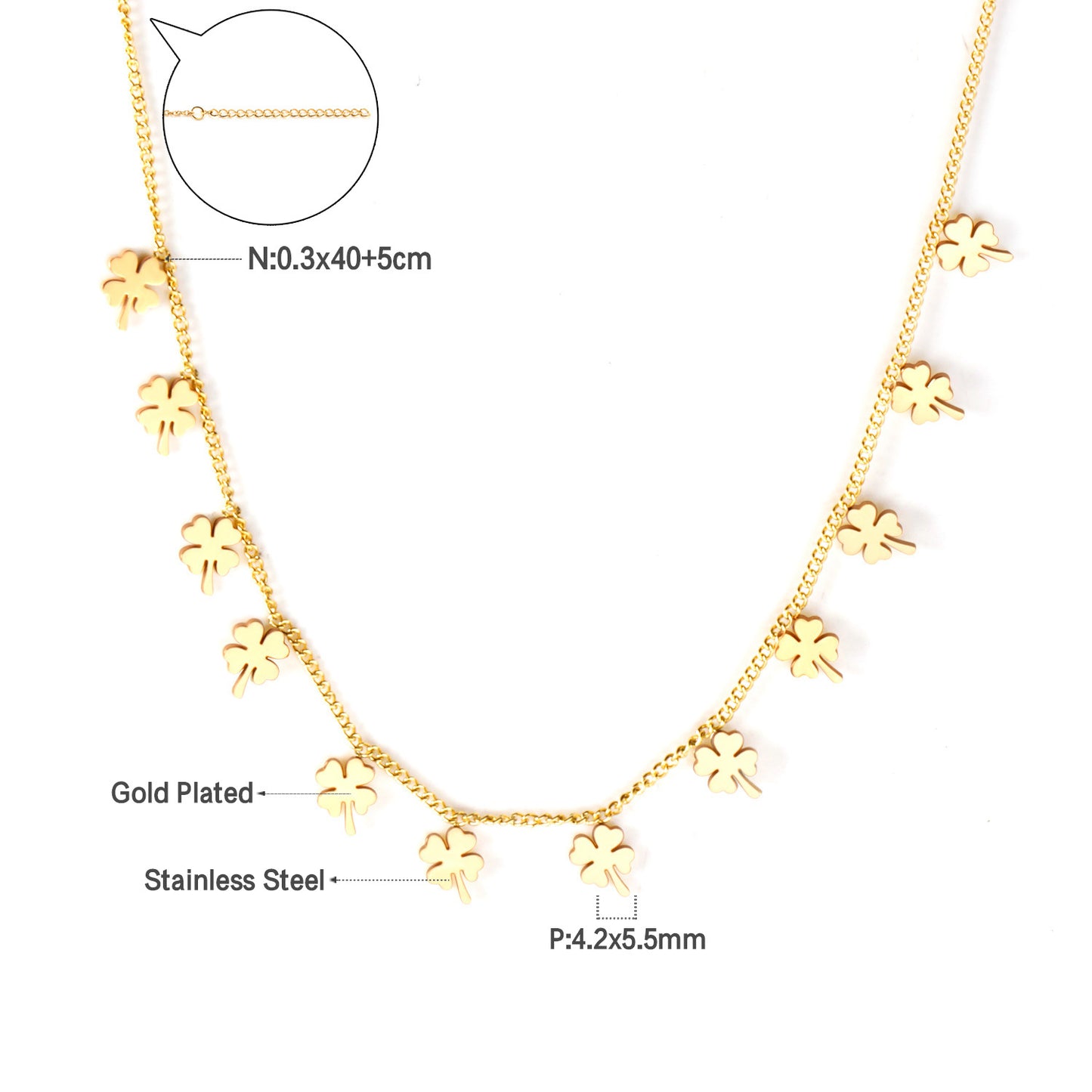 Niche High-grade Simple Temperamental Geometric Electroplated Stainless Necklaces