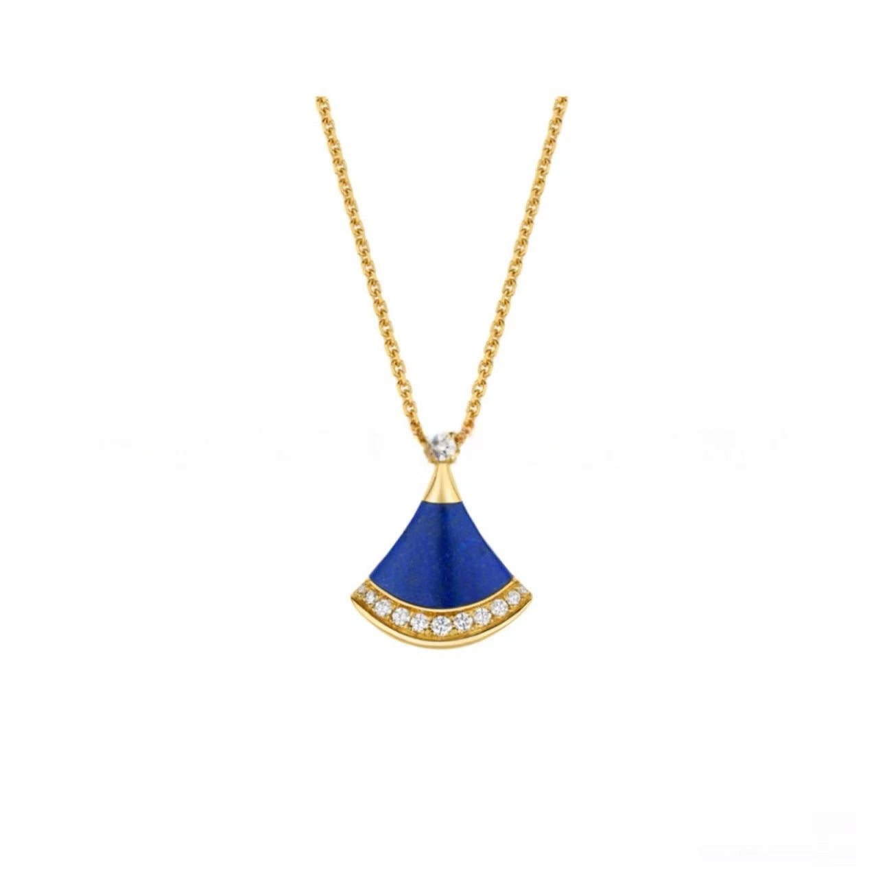 Version Fan-shaped Fritillary Female Rose Gold Necklaces