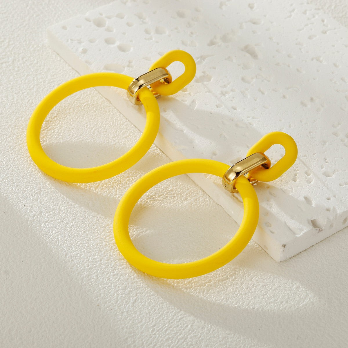 Color Personality Geometry Fashion Retro Spray Earrings
