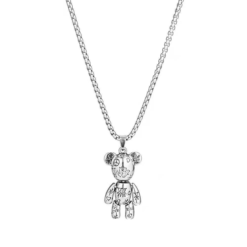 Men's Violent Bear Trendy Personalized Hip Hop Necklaces