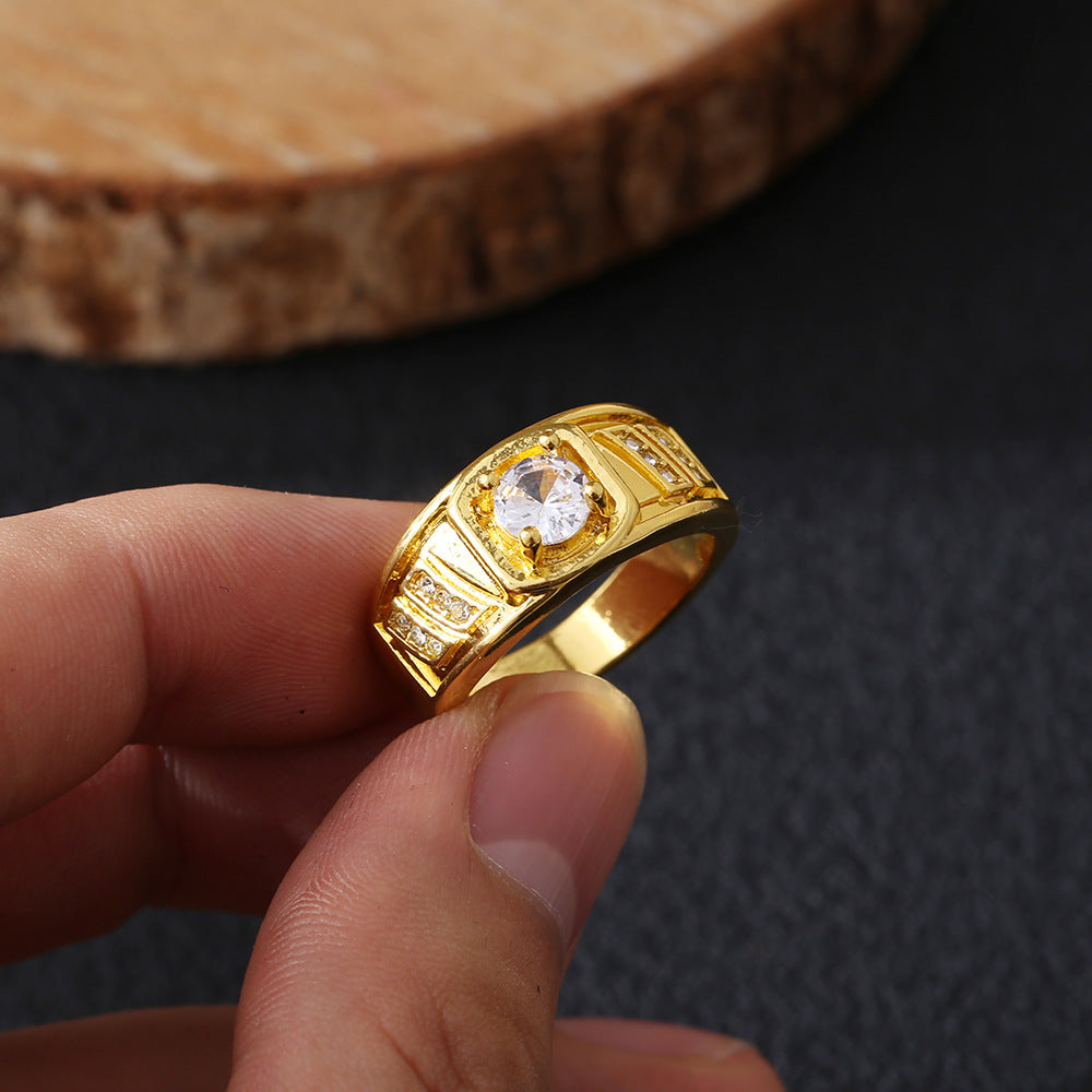Women's & Men's Environmental Zircon Advanced Sense Classic Business Man's Ring