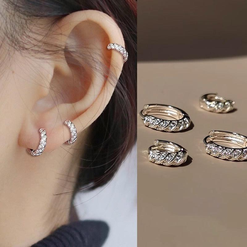 Needle Full Diamond Clip Exquisite High Ear Buckle