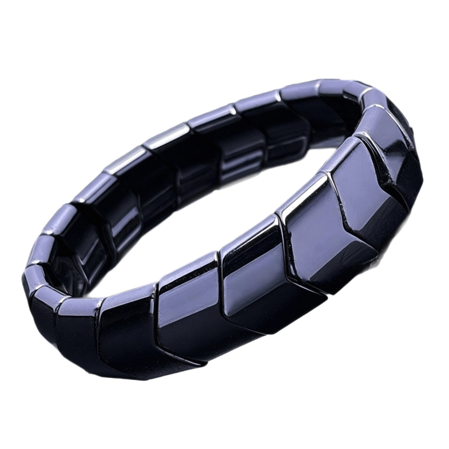 Men's Magnetic Haematite Energy Geometric Shape Titanium Steel Bracelets